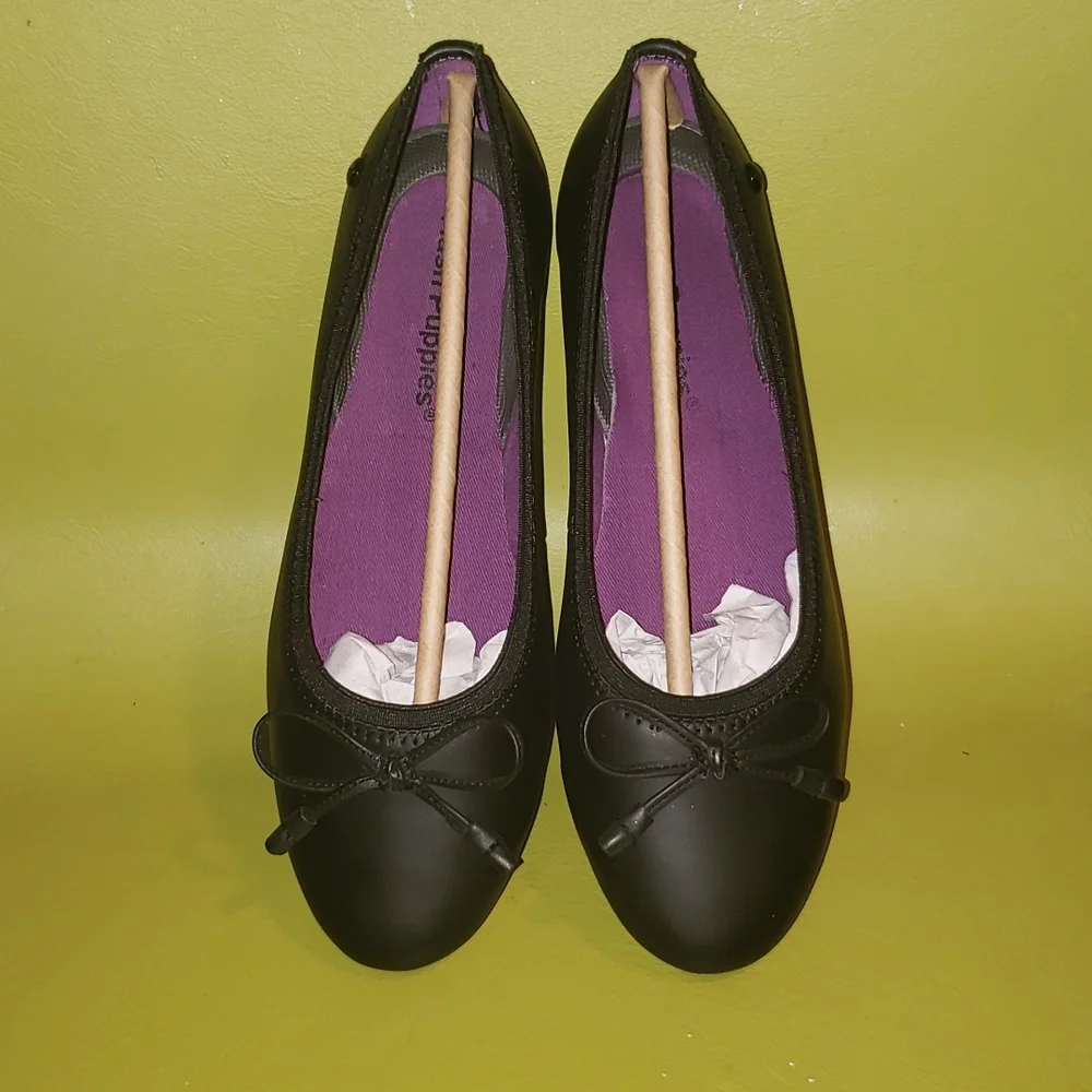 HUSH PUPPIES JOSIE BLACK FLATS